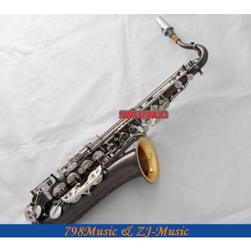 Professional Black Nickel C Melody sax saxophone Gold Bell Silver Key New Case