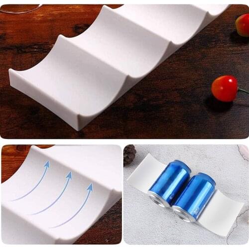 Wine Bottle Rack European Style Plastic Horizontal Stackable Drink Bottle Canned Foods Support For Kitchen Bar Fridge Cabinet