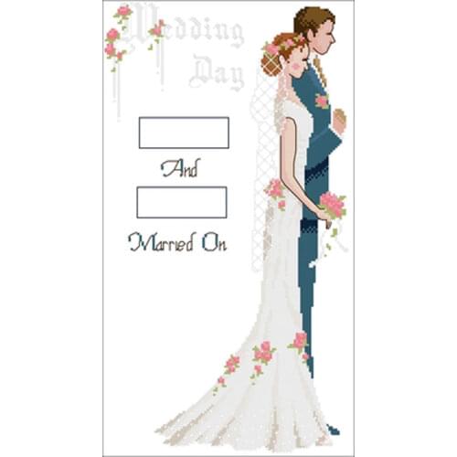Wedding anniversary patterns Counted Cross Stitch 11CT 14CT 18CT DIY Chinese Cross Stitch Kits Embroidery Needlework Sets