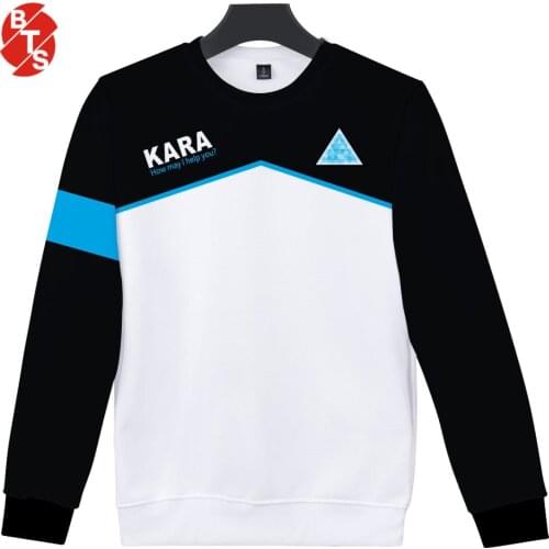 3D Detroit Become Human Sweatshirts Hot Play Game Detroit O-Neck Men/Women Fashion Punk Style Winter Casual Capless Sweatshirt