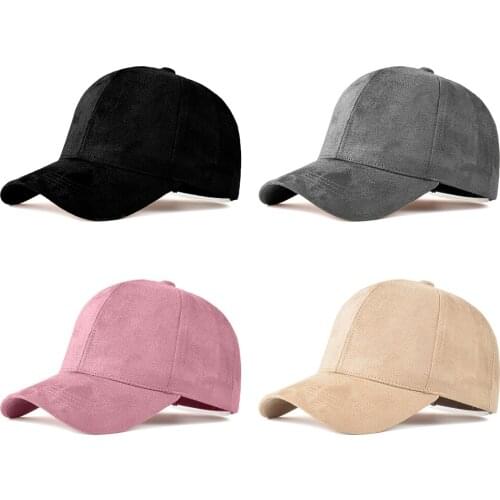 High Quality Unisex Suede Baseball Hats for Men Hats for Women Faux Leather Baseball Caps Vintage Dad Hats