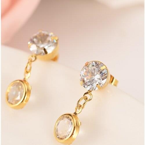 Gold crystal drop earring Ethiopian/Nigeria/Kenya /Ghana Gold color Dubai african Arab Middle Eastern Jewelry Mom Gifts