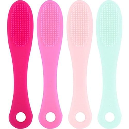 1pcs Beauty Skin Care Wash Face Silicone Brush Exfoliating Nose Clean Blackhead Removal Brush Tool With Replacement Head
