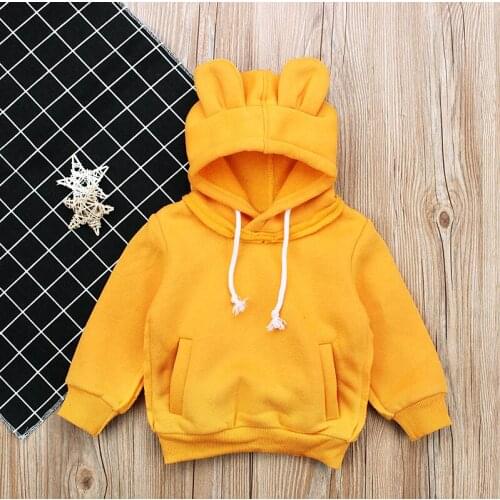 2020 Boys Girls Hoodies Clothes Children Winter Thick Sweatshirts Toddler Casual Sweater Kids Plus Velvet Tops Costume 1-5 Years
