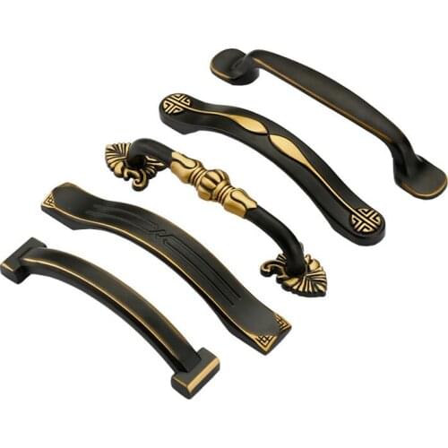 96mm/128mm Door Handle Metal Vintage Wardrobe Cabinet Drawer Knobs Pull Handles For Wardrobe Drawer Furniture