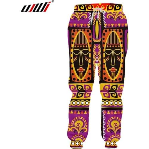 UJWI Autumn Winter Man 3D Pants Breathable Comfortable Sports Pants African Animal Graphic Print Full Body LongPants Dropship