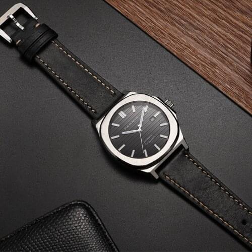 Parnis 42mm Automatic Mechanical Men Watch Top Brand Luxury Sapphire Crystal Calendar Luminous Waterproof Wristwatch Men