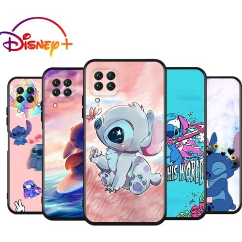 Disney Cute Stitch Silicone Cover For Huawei Nova 8 7i 7 SE 6 SE 5T 5i 5 Z 4 E 3 3i 3E 2 i Pro Lite Black Soft Phone Case