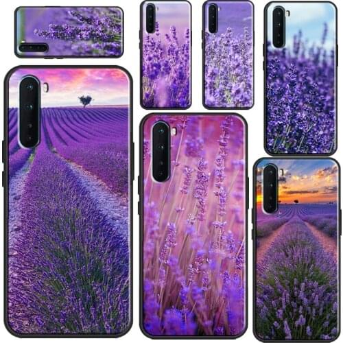 Purple Flowers Lavender Case For OPPO Realme C3 C11 C15 C21 GT 7i Q3 6 7 8 Pro Case For OnePlus 9 Pro 8 Nord 8T 7T