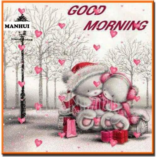 Diy diamond painting Two cute bears Cross stitch mosaic pictures rhinestones embroidery daimond painting Home Decoration MH333