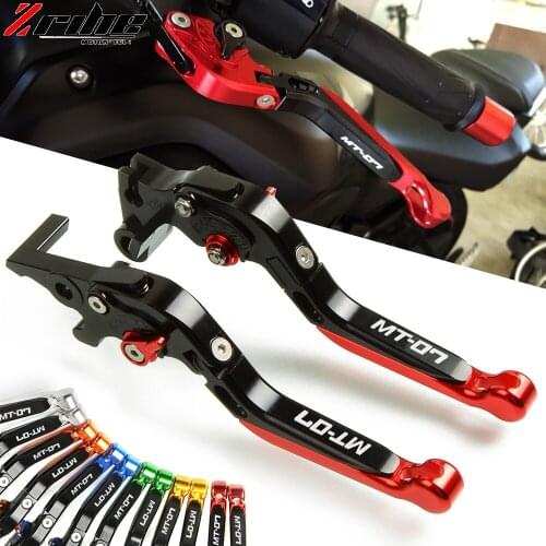 FOR MT07 Motorcycle Accessories Aluminum Folding Extendable Brake Clutch Levers For YAMAHA MT-07 MT 07 FZ-07 FZ07 2014-2017 2018