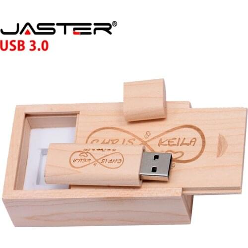 JASTER 3.0 wooden round bar model +box custom LOGO usb flash drive 4GB 8GB 16GB 32GB 64GB pendrive memory stick free shipping