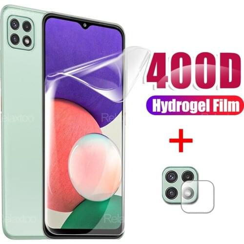 2 in 1 Hydrogel Protector Front Film For Samsung Galaxy A22 5G 6.6" a A 22 Protective Safety Screen Cover Film Camera Glasses