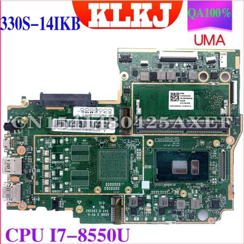 KLKJ 330S_KBL_MB_V07 Laptop Motherboard For Lenovo Ideapad 330S-14IKB Original Mainboard 4GB-RAM I7-8550U UMA