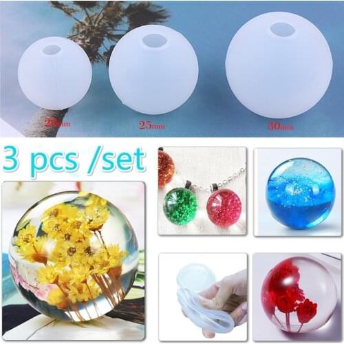 ​3 Pcs DIY Crystal Epoxy Mold UV Glue Stereo Universe Fans Your Star Ball DIYmaking Jewelry deco Mold craft Silicone Mold tool