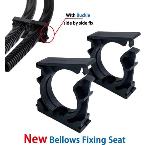 Corrugated Pipe Fixing Seat Corrugated AD10 PA Nylon Tube Mount Bases Black Snakeskin Tube Fixed Clip AD15.8/13/18.5/25/21.2/13