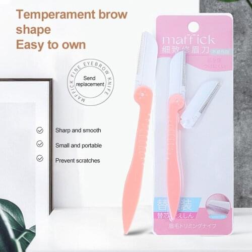 MAFFICK Safety Folding Eyebrow Shaving Knife Eyebrow Trimming Portable Eyebrow Razor Shaver Facial Hair Remover Beauty Tools NEW