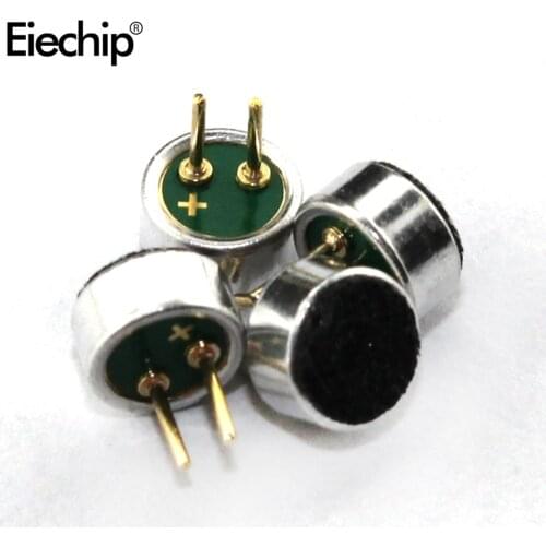 4.5 * 2.2mm Capacitive Electret Microphone Pick Up Sensitivity 52DB Microphones Electret Condenser 4.5mm x 2.2mm Mic For Arduino