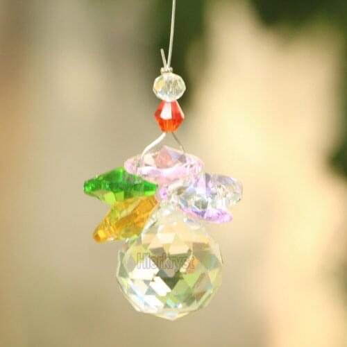 Multicolour Crystal Ball Suncatcher Feng Shui Prisms Pendant Pendulum Hanging Window Decor 20mm