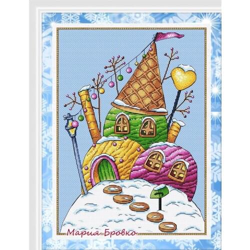 Sky blue fabric Cross Stitch Kit Packages Counted Cross-Stitching Kits New Pattern NOT PRINTED Cross stich Painting Set