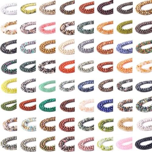 Natural Turquois Malachite Sodalite Agat Zoisite Stone Beads 6/8/10MM Round Loose Bead For DIY Jewelry Making Beadwork Bracelets