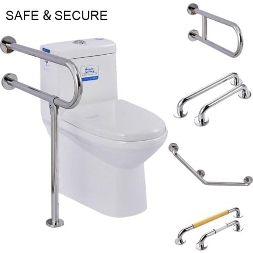 New Stainless Steel Bath Safety Handle Bathroom Tub Toilet Handrail Grab Bar Shower Safety Support Handle Towel Rack