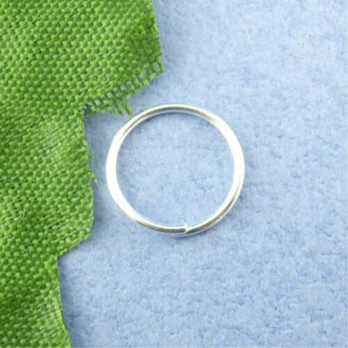 Doreen Box Lovely 600PCs Silver color Open Jump Ring 10mm in Dia. (B00494)