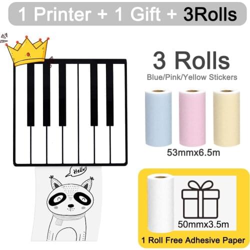 Phomemo M02 203DPI Portable Bluetooth-Compatible Thermal Photo Printer Wireless Inkless Mini Pocket Label Notes Printer Papers