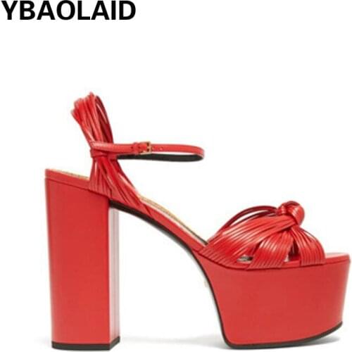 Sheepskin Braided Straps Combination High-heel Platform Sandals Summer Fish Mouth Heightening Platform Fashion Sandals