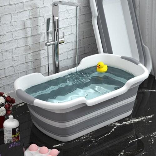Foldable Baby Bath Tub Non-slip Foot Bath Bucket Foldable Pet Dog Cat Bath Bath Bathroom Laundry Basket Baby Bath Tub