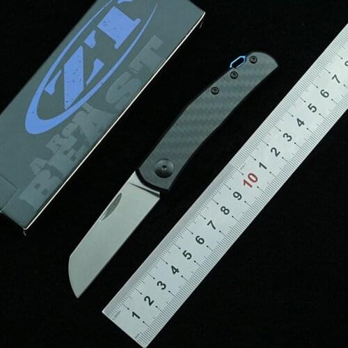 LOVOCOO ZT0230 folding knife 20CV blade CF/steel handle outdoor camping pocket survival kitchen supplies fruit knife EDC tool