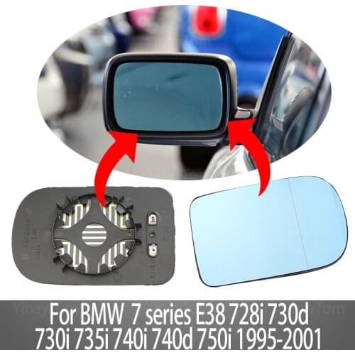 1pc Rearview Wing Mirror Glass Left & Right Heated for BMW 7 Series E38 728i 730d 730i 735i 740i 740d 750i 1995-2001
