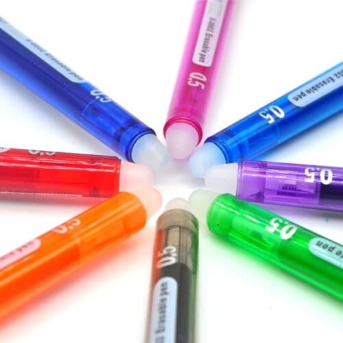 Xiamei Erasable Pen 4pcs Plastic Heat Sensitive Gel Pen 8 Colors Erasable Ink Magic Pen for School