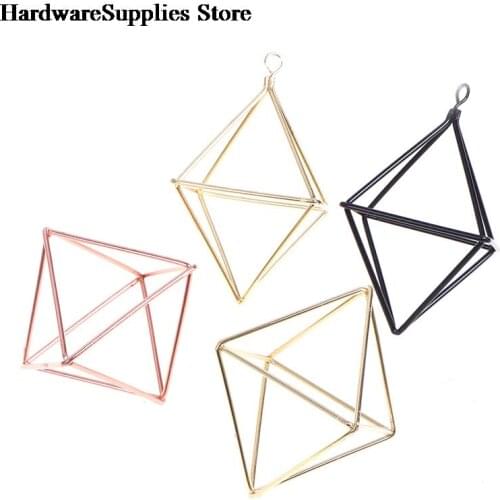 1pc Fashion Hanging Planters Geometric Swing Wrought Iron Tillandsia Air Plants Holder S Size Artistic Metal Storage Rack