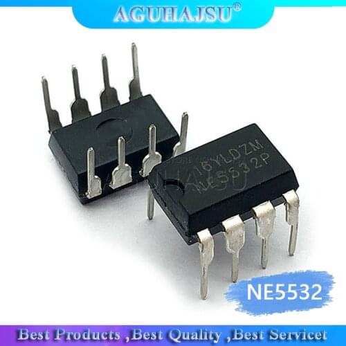 10pcs NE5532 5532 DIP-8 Inline Low Noise Operational Amplifier