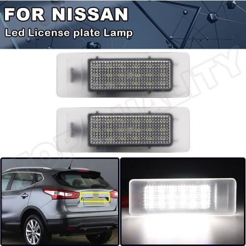 2PCS 6000K LED License Number Plate Light Lamps For Nissan Leaf Maxima Rogue Sport GTR Infiniti Q50 Q60 QX30 QX50 OE#:265108990C