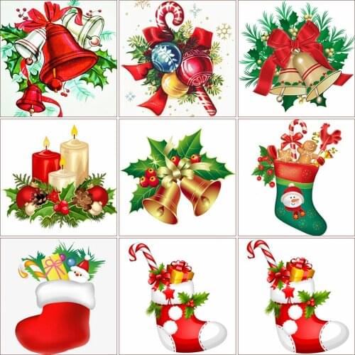 Evershine Diamond Painting 5D Christmas Diamond Mosaic Cartoon DIY Beaded Rhinestones Embroidery Bells Needlework Handicraft