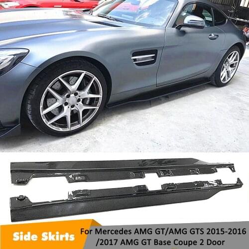 Carbon Fiber Side Skirts for Mercedes Benz AMG GT / AMG GTS Base Coupe 2 Door Side Bumper Extension Lip 2015-2017 Body Kit