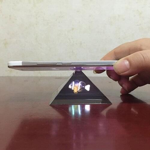 Big Promotion 3D Hologram Pyramid Display Projector Video Stand Universal For Smart Mobile Phone