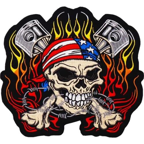 Pentagonized ferocious animal Embroidered backing punk biker Patches Clothes Stickers Apparel Accessories Badge