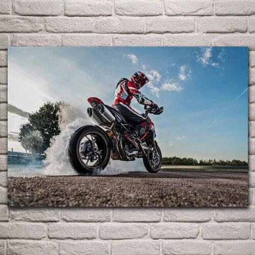 Hypermotard 950 super bike motorcycle posters on the wall picture home living room decoration for bedroom KJ016