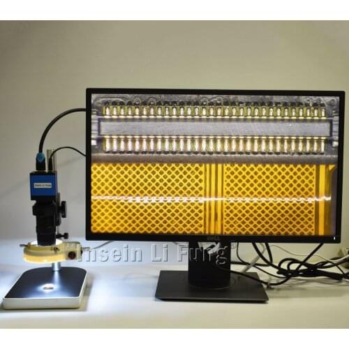 2.0MP 1080P 60FPS 1/2.8-inch CMOS HDMI HD Microscope Camera+8X-130X Adjustable Magnification Zoom C-mount Lens+LED Light+Holder