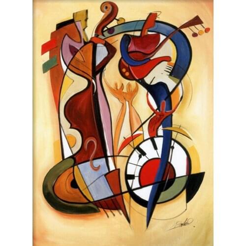 Handmade Oil Paintings Modern Abstract Woman Wall Art For Living Room Wild Party Music Canvas Artwork Home decor Birthday Gift