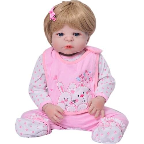 55CM bebes Reborn Doll Lifelike Soft full silicone Reborn Baby Dolls Toys For Girls Birthday Gift Fashion Baby Dolls