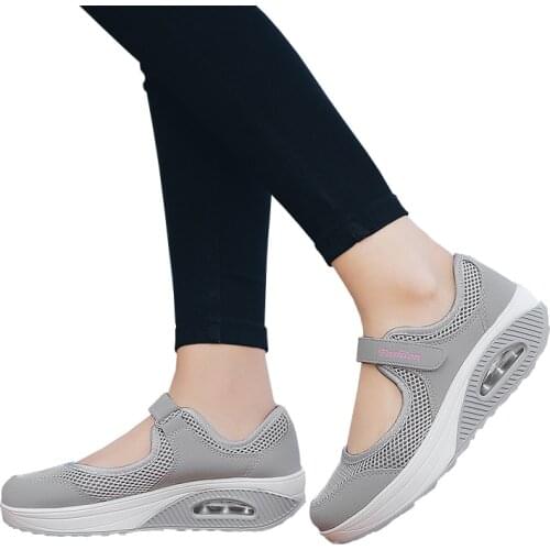 Summer Women Flat Platform Shoes Woman Casual Mesh Breathable Slip On Fabric Sneakers Shoes For Women Female Mary Jane Shoe
