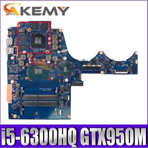 DAG35AMB8E0 MB For HP TPN-Q173 15-BC 15-AX Laptop Motherboard With i5-6300HQ CPU GTX950M GPU 100% Fully Tested 856674-601/-001