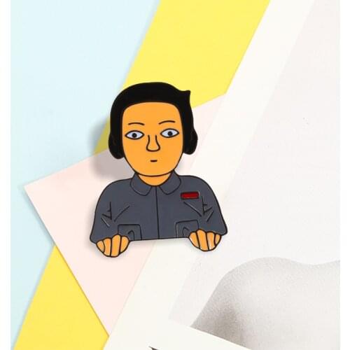 Fashion Anime Teenager Brooches Cartoon Human Head Metal Button Enamel Pin Backpack Shirt Lapel Pins Jewelry Badges Friends Gift