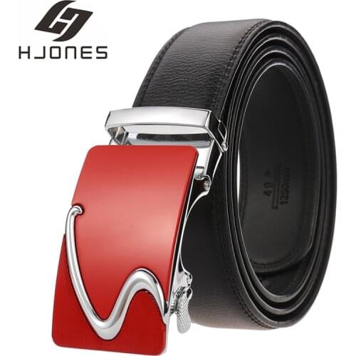 HJones 2021 New Leather Belt Elegant for Business Man Adjustable Ring High Quality Cowskin Classic Belt HJ0382