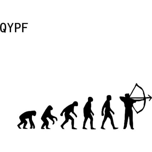 QYPF 15*5.2CM Interesting Crossbow Archery Sport Fitness Decor Vinyl Car Modelling Sticker C16-1613