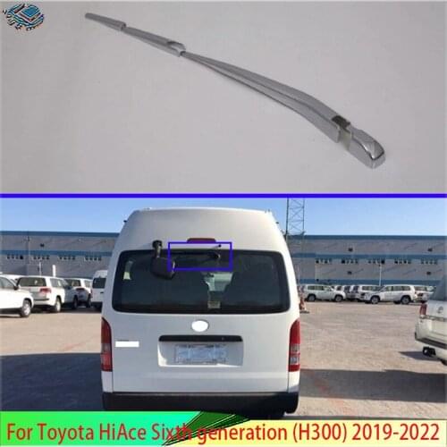 For Toyota HiAce Sixth generation (H300) 2019 2020 ABS Chrome Rear Window Wiper Arm Blade Cover Trim